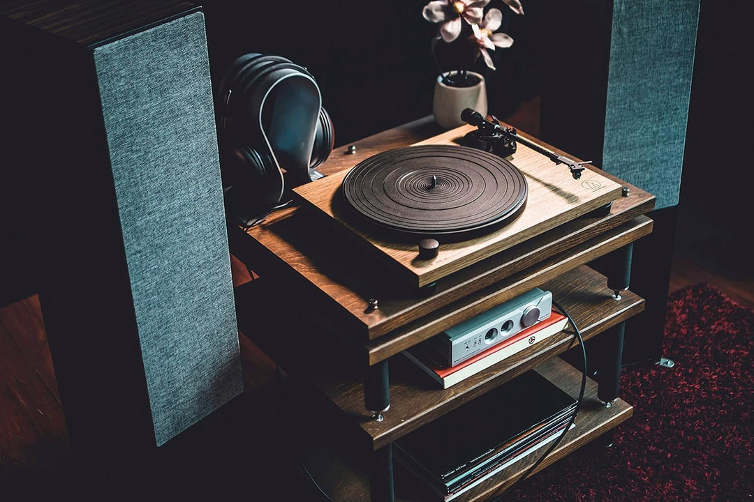 Audio-Technica LPW40WN Manueller Plattenspieler mit Riemenantrieb Walnuss
