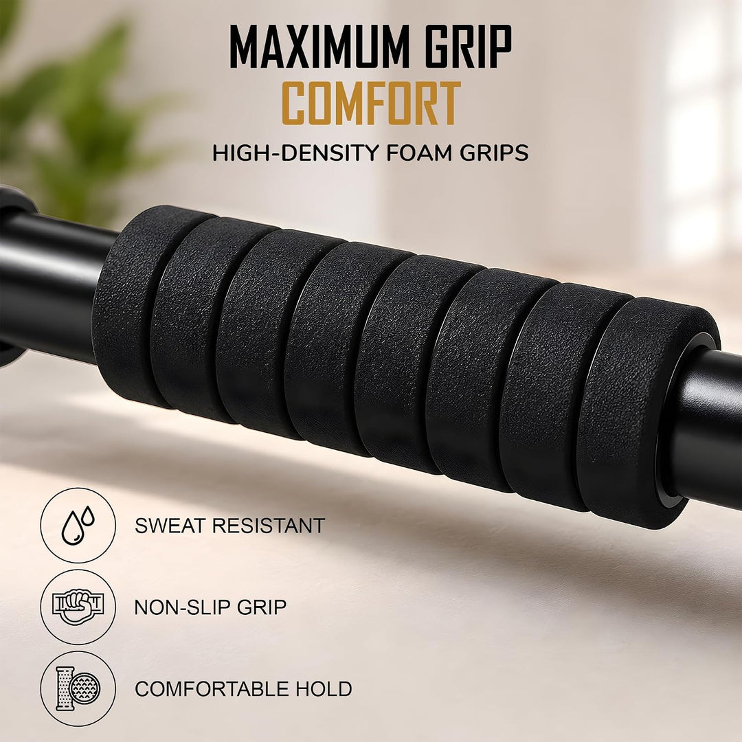 Length Adjustable Pull Up Bar for Doorway - 200KG Capacity 72-95 CM No Screw Home Gym Exercise Equip
