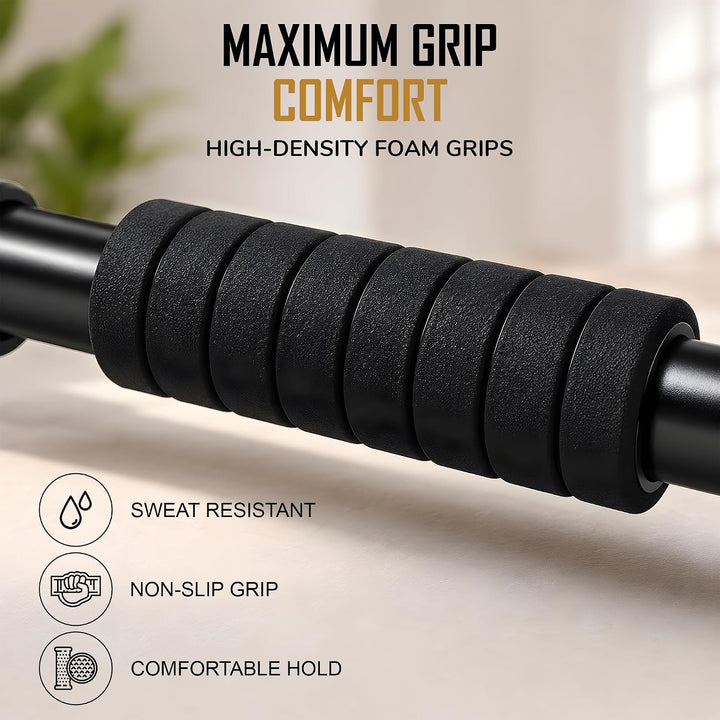 Length Adjustable Pull Up Bar for Doorway - 200KG Capacity 72-95 CM No Screw Home Gym Exercise Equip