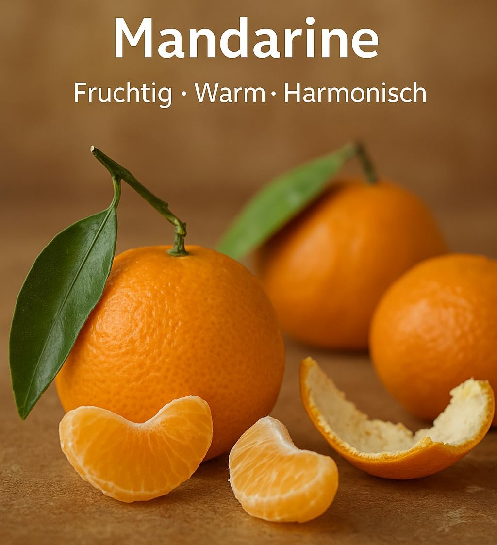 Dufte Momente Dampfbad Duftkonzentrat Mandarine 500ml – naturreine ätherische Öle – fruchtig &amp; harmo