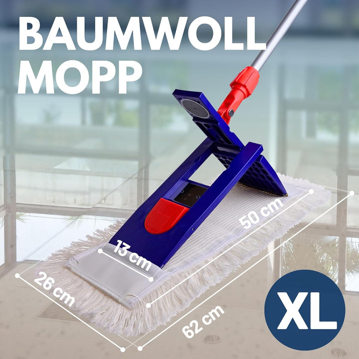 Sonty 5 Stück Mopp, Baumwollmop, Wischmop Premium Tufting 50cm (5)