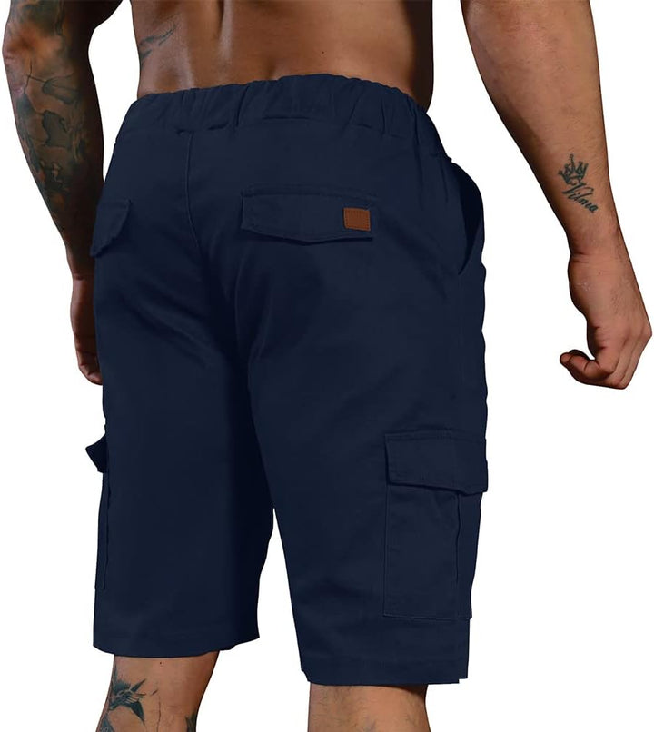 Cindeyar Herren Shorts Sommer Chino Jeans Kurze Hosen Stretch Jogger Cargo Shorts Slim-Fit M 175dunk