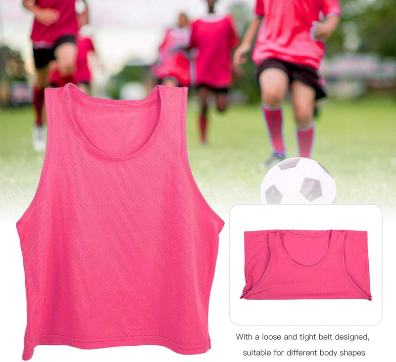 12er Set Fussball Leibchen Trainingsleibchen Markierungshemd Fussballleibchen für Kinder Jugend Spor