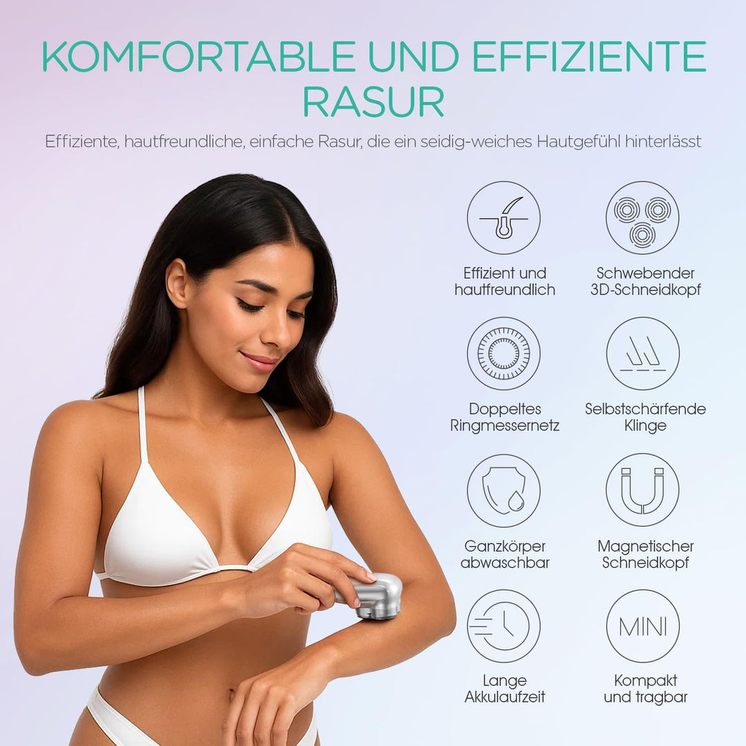 VOYOR Damenrasierer Elektrisch Epilierer Damen Rasierer Damen Intimrasierer Für Frauen Wasserdichter