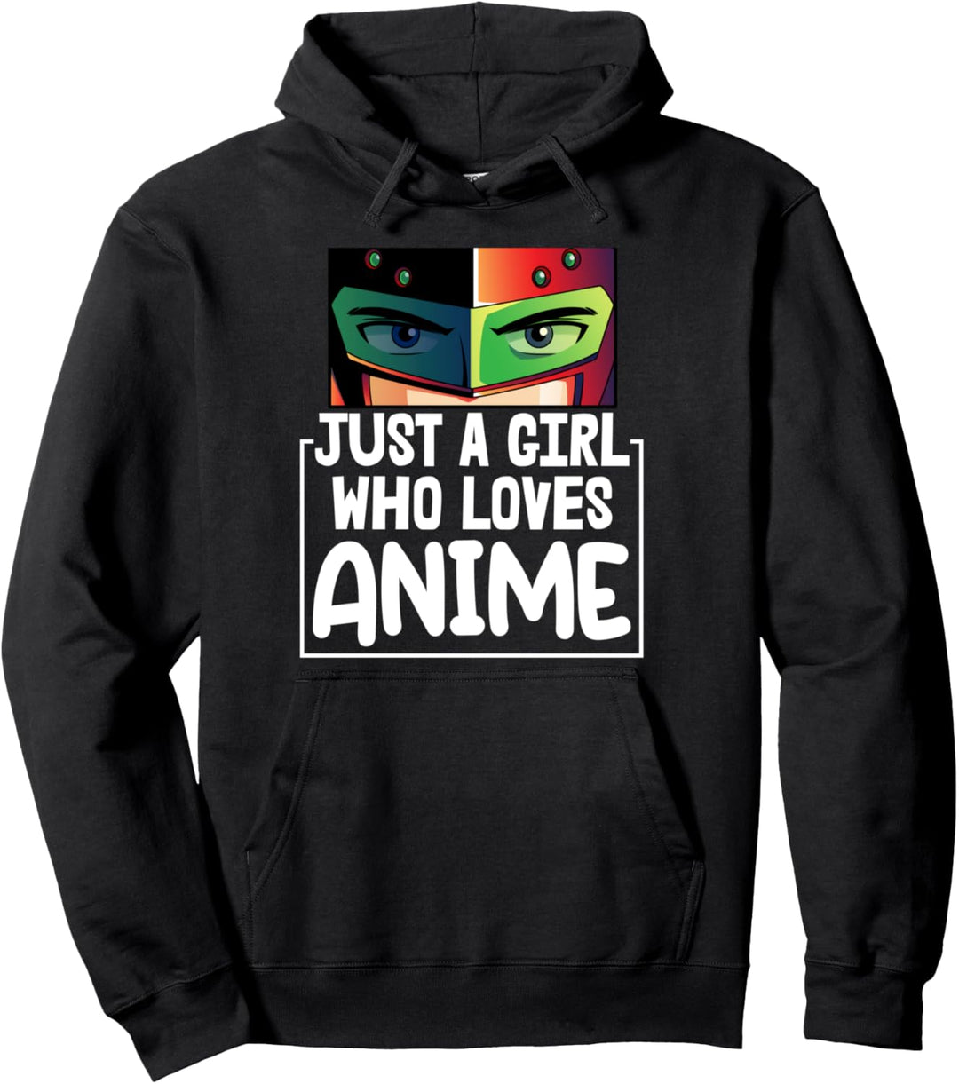 Nur ein Mädchen, das Anime Lustige Animation liebt Pullover Hoodie