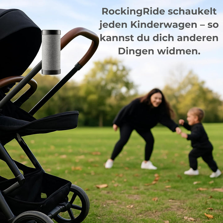 Kinderwagen Schaukler Elektrisch mit Licht – Automatischer Baby Rocker mit 3 Schaukelstufen, Leiser