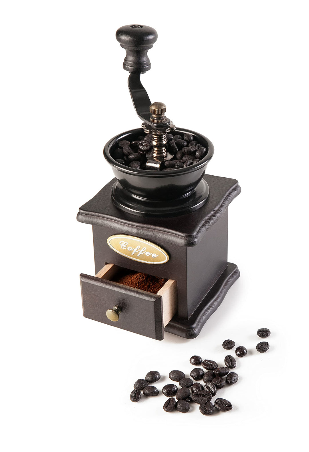 IBILI - Kaffeemühle, einstellbar, Holz und Stahl, Dunkelbraun, Retro Marrón Oscuro, Marrón Oscuro