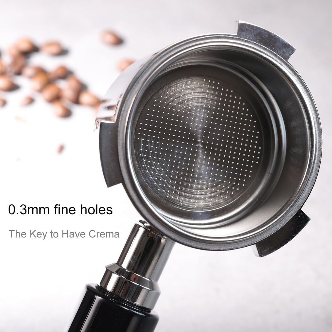 Bodenloser Siebträger 51mm für DeLonghi Dedica EC680/EC685/EC785/EC820/EC850/EC860, mit 2 Tassen Fil