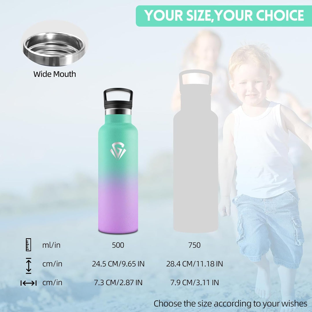 Trinkflasche 750ML BPA-Frei, Auslaufsichere Isolierflasche Doppelwandig, Wasserflasche Edelstahl mit