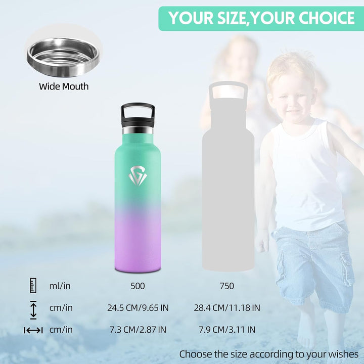 Trinkflasche 750ML BPA-Frei, Auslaufsichere Isolierflasche Doppelwandig, Wasserflasche Edelstahl mit