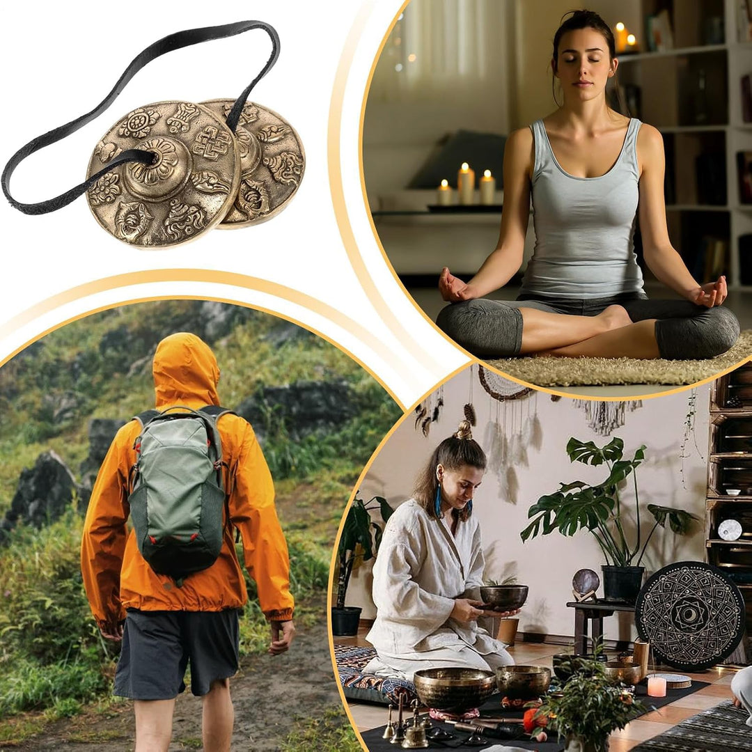 Tibetische Zimbeln - Entspannende Spirituelle National - Meditation und Yoga Ritual Instrument - Für