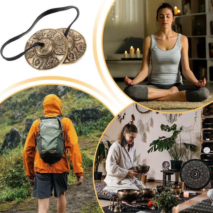 Tibetische Zimbeln - Entspannende Spirituelle National - Meditation und Yoga Ritual Instrument - Für
