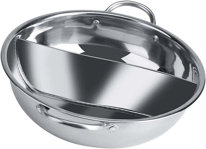 Hot Pot aus Edelstahl mit Trennung von Zwei Geschmacksrichtungen, Dicker Induktionsherd, Verwendbar