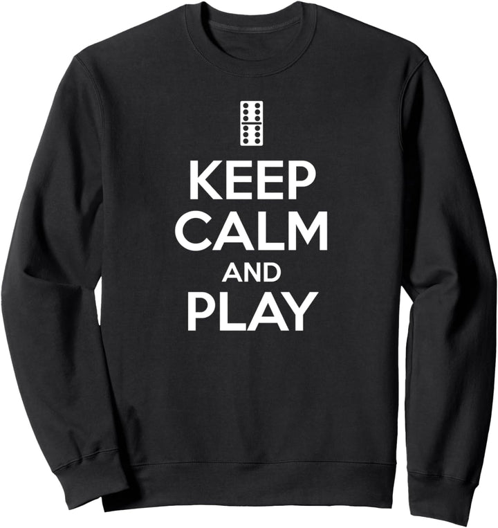 Keep calm and play dominoes player gift Sweatshirt