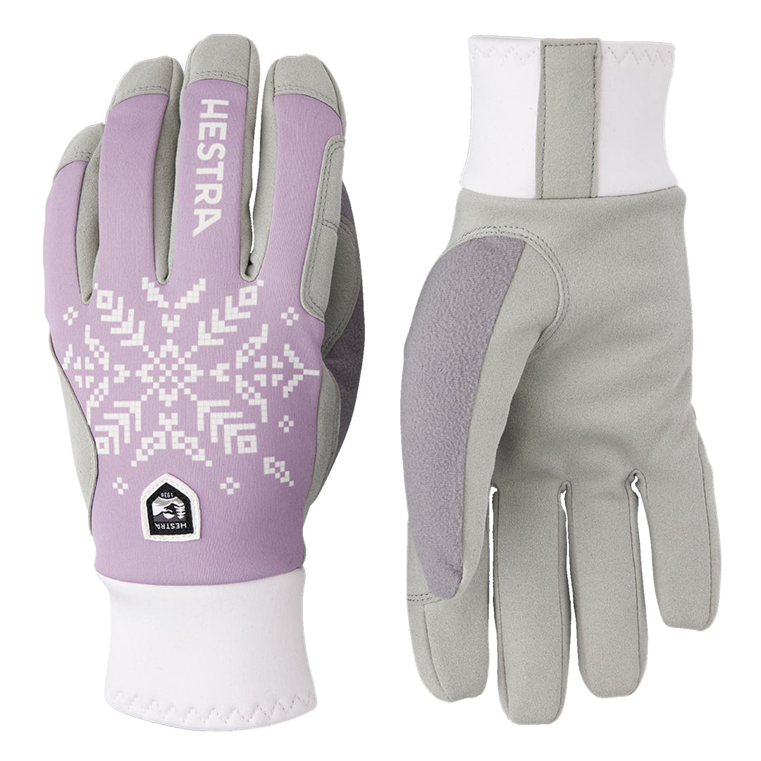 Hestra Women´s XC Primaloft 5-Finger Glove Syringa bedruckt 5, Syringa bedruckt 5