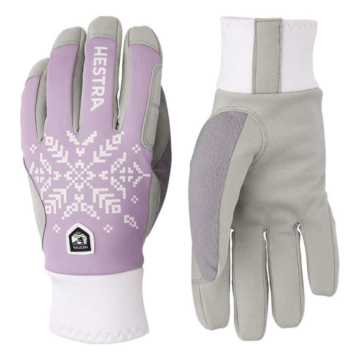 Hestra Women´s XC Primaloft 5-Finger Glove Syringa bedruckt 5, Syringa bedruckt 5