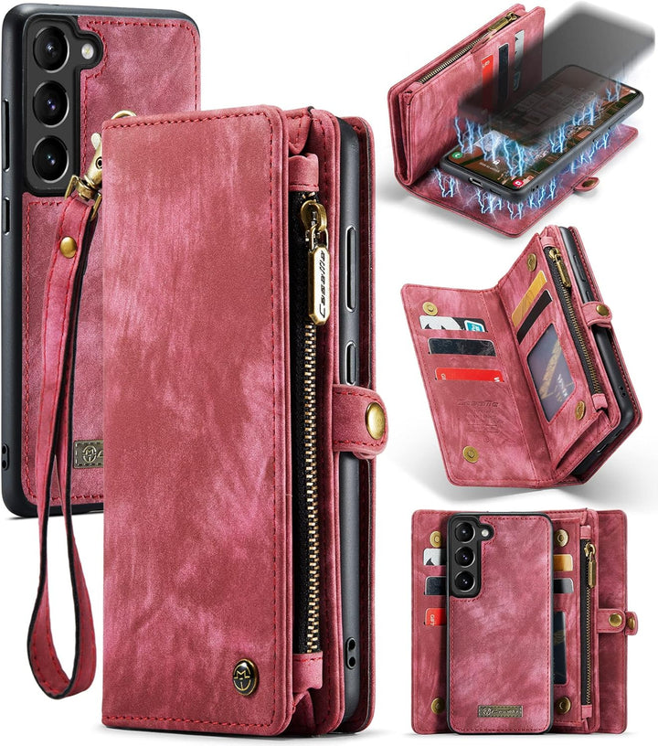 UFinetech Samsung S23 Plus Hülle, Stossfest Kartenfach Magnetisch Abnehmbare Tasche Samsung Galaxy S