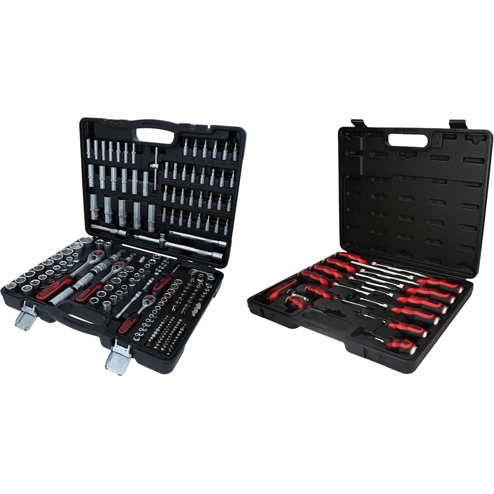 KS Tools 917.0795 1/4"+3/8"+1/2" Steckschlüssel-Satz, 195-tlg & 151.1150 ERGOTORQUEmax Schlagkappen-