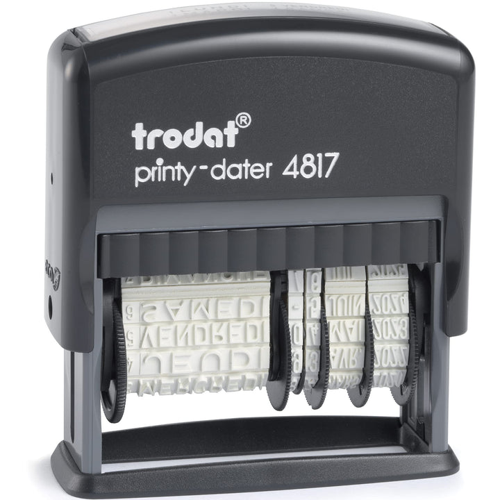 Trodat Datumstempel Stempel 4817A schwarz Datum + 12 Formeln, Datum + 12 Formeln