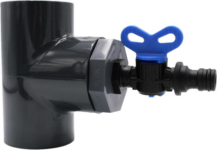 2 Entleerungs-Sets für PVC Verrohrungen und Pools I 2x T-Stücke 50 mm I 2x Reduzierungsstück 50 mm x