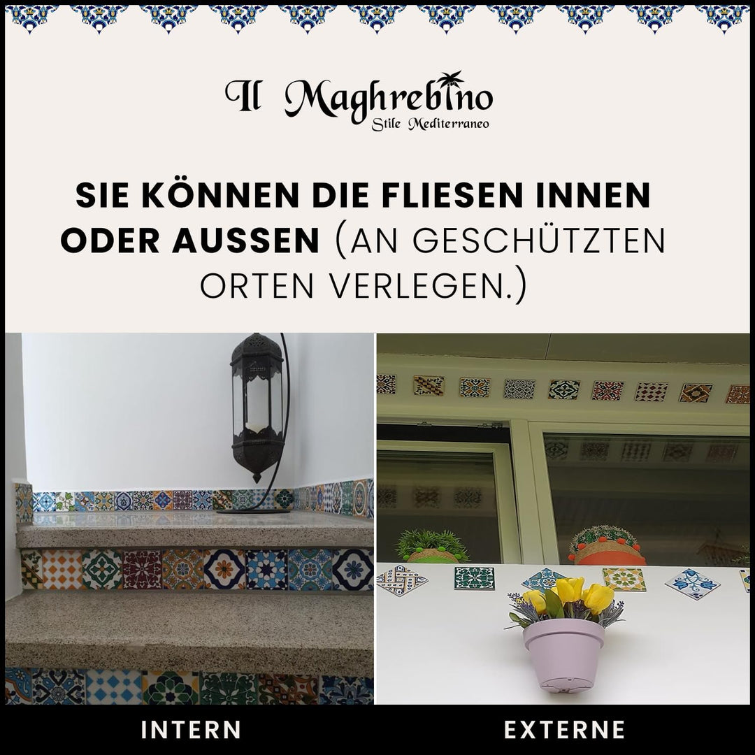 54 Premium Selection-Fliesen aus glasierter Keramik – Blue Marine – 10 x 10 cm, Dicke 0,6 cm – Tunes