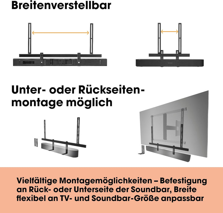 Vogel’s Premium-Halterung für Sonos Soundbars – perfekte Positionierung für Arc (Ultra), Beam & Play