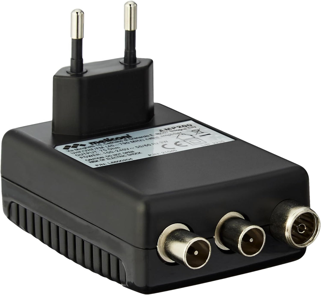 Meliconi AMP200, TV-Antennenverstärker, Digitaler 2-Wege-Signalverstärker, 220V Direktstromversorgun