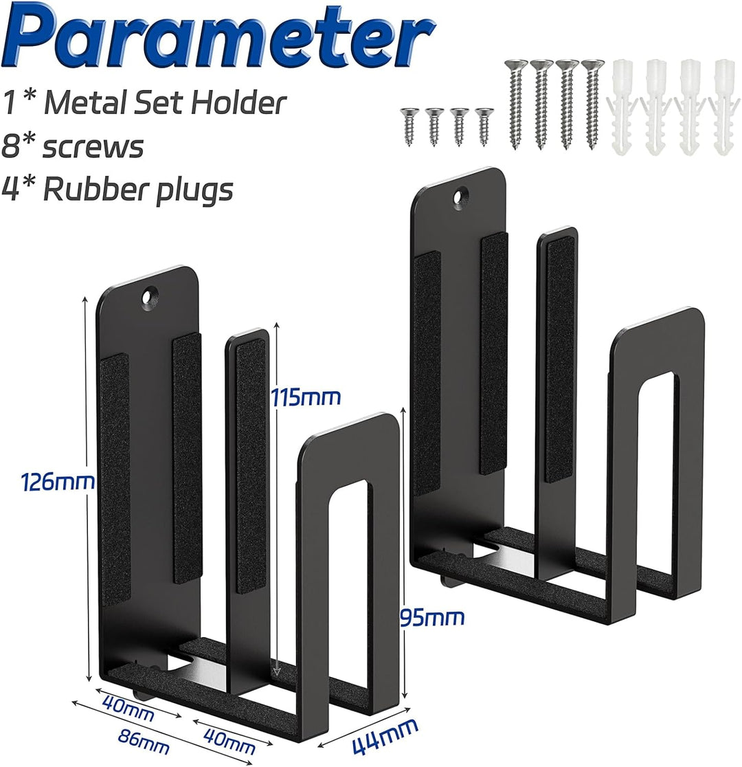 sciuU Laptop Wandhalterung - Dual Layer Universalhalter für 2 Geräte ≤38mm - Metall Wandregal für La