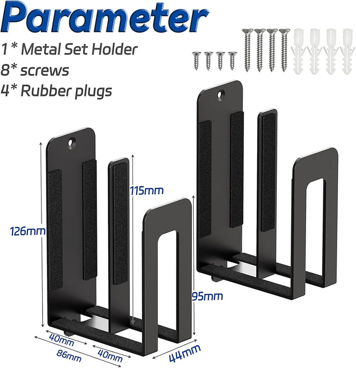 sciuU Laptop Wandhalterung - Dual Layer Universalhalter für 2 Geräte ≤38mm - Metall Wandregal für La