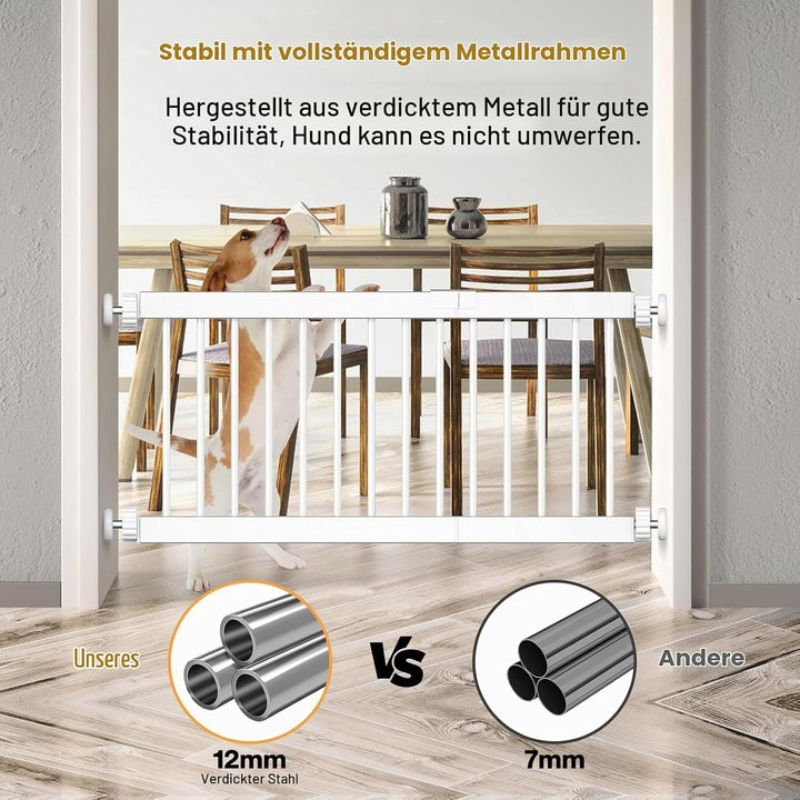 Kurzes Hundegitter, Fldofaves Extra breites 45-115cm Haustiergitter Gatter für Hunde im Innenbereich