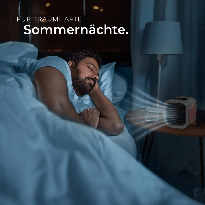 tectake® Luftkühler mit LED, mobile Klimaanlage ohne Abluftschlauch, Ventilator mit Wasserkühlung, K