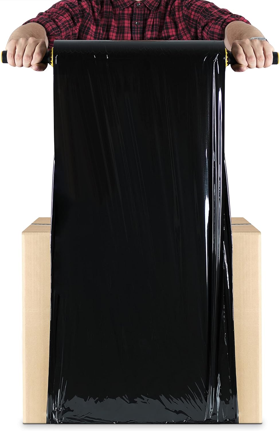 RAGO® Stretchfolie Schwarz Möbel folie 300m folie für möbel Hand Strechfolienrolle I Palettenfolie H