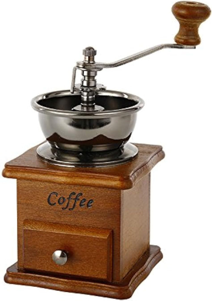 Manuelle Kaffeemühle im Vintage-Design mit Kurbel, konisches Mahlwerk aus Keramik, tragbar, von Zulu