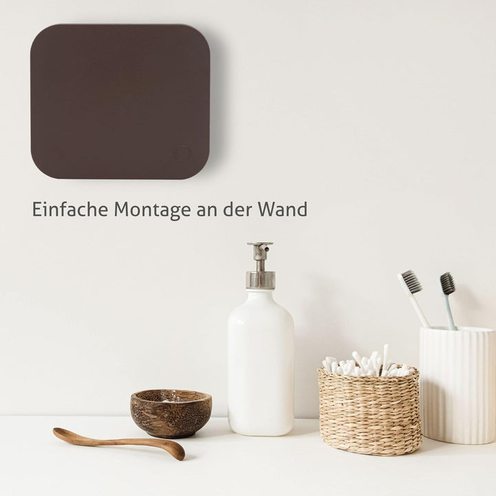 Turbionaire TREND 100 SDBC Abluftventilator, für Badezimmer, Küche, Wand/Decke, Frontplatte Dark Bro