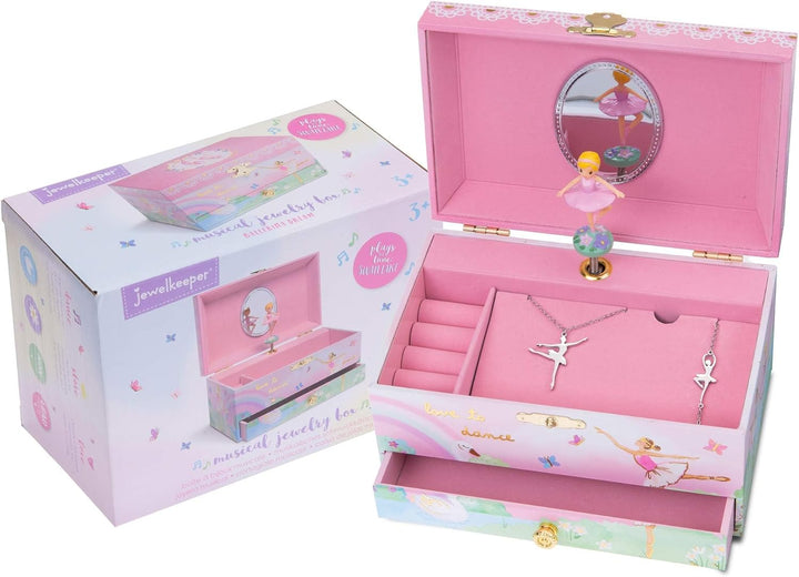 Jewelkeeper Spieluhr &amp; Mädchenschmuck-Set -Geschenk für Mädchen, Farbe &amp; Grösse nach Wahl, Schmuckkä