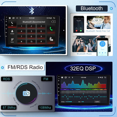 【8 Kern 4+64G】 Hodozzy Carplay Autoradio für Toyota Aygo/Peugeot 107/Citroen C1 2005-2014, 10.1 Zoll
