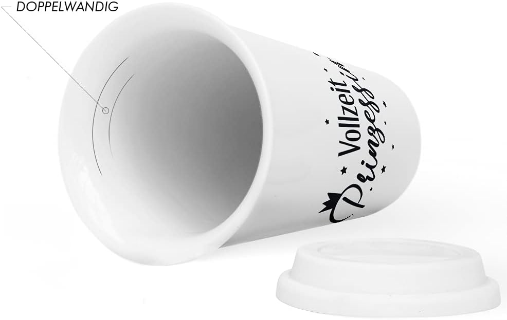 JUNIWORDS To-Go Becher mit Deckel, Vollzeit Prinzessin