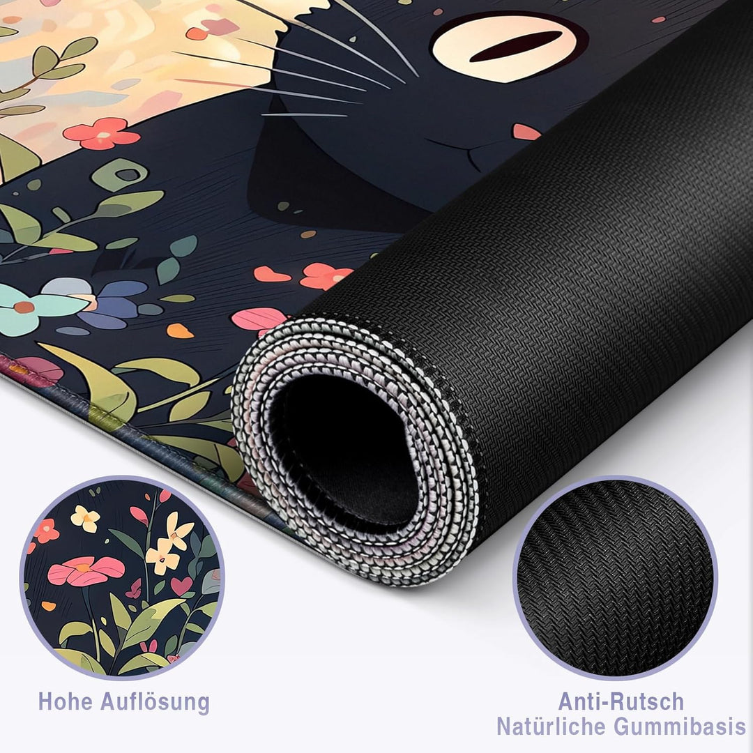 Mauspad XXL Gaming Mauspad 900x400mm - Schreibtischunterlage & Grosses Maus Pad Vernähte Kanten und