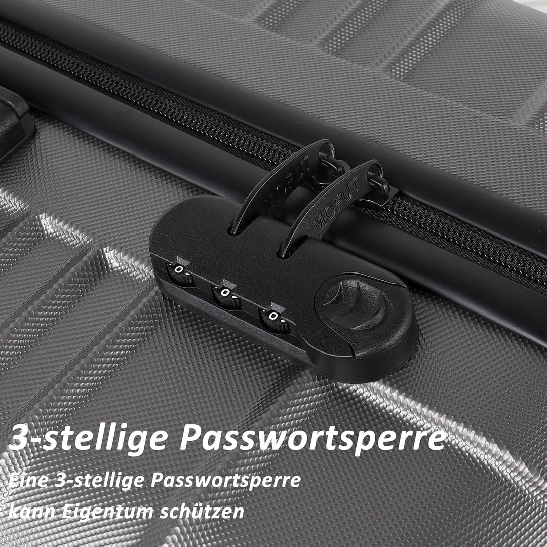 MoFut Koffer, Handgepäck Koffer, Hartschalenkoffer Trolley Rollkoffer Suitcase, Reisekoffer mit Roll