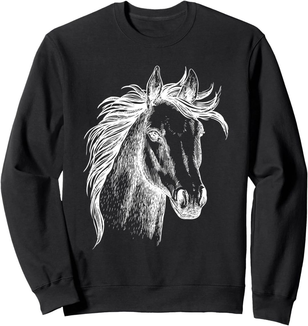 Pferde reiten Mädchen Spruch Horse riding Pferdemähne Sweatshirt