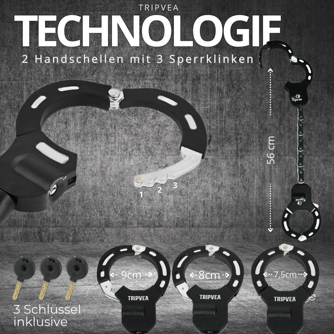 Schloss für Elektroroller, Fahrrad, Kinderwagen + Aufbewahrungstasche - Ultra-resistentes Vorhängesc
