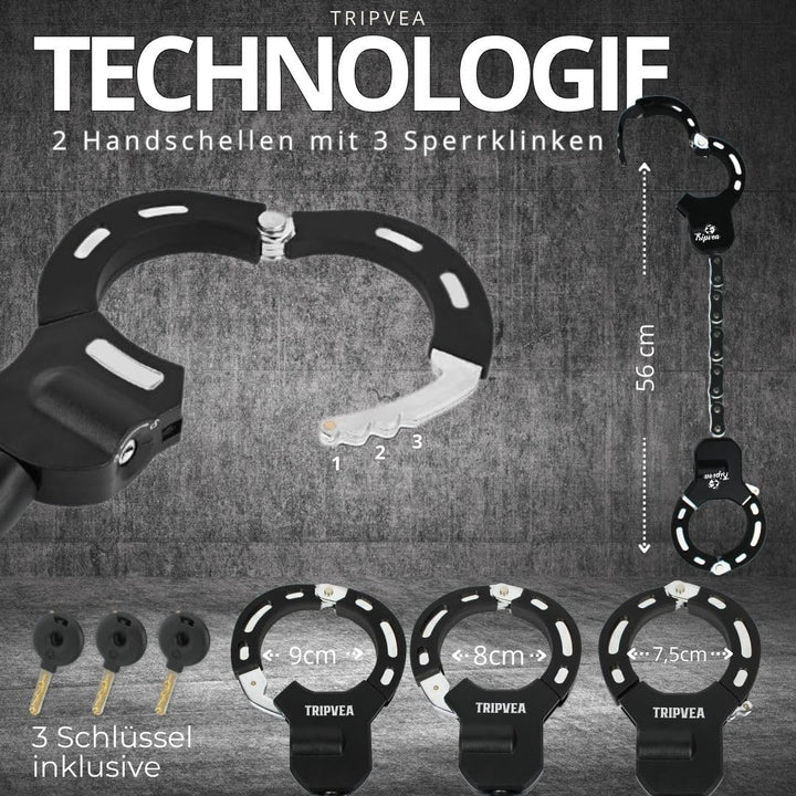 Schloss für Elektroroller, Fahrrad, Kinderwagen + Aufbewahrungstasche - Ultra-resistentes Vorhängesc