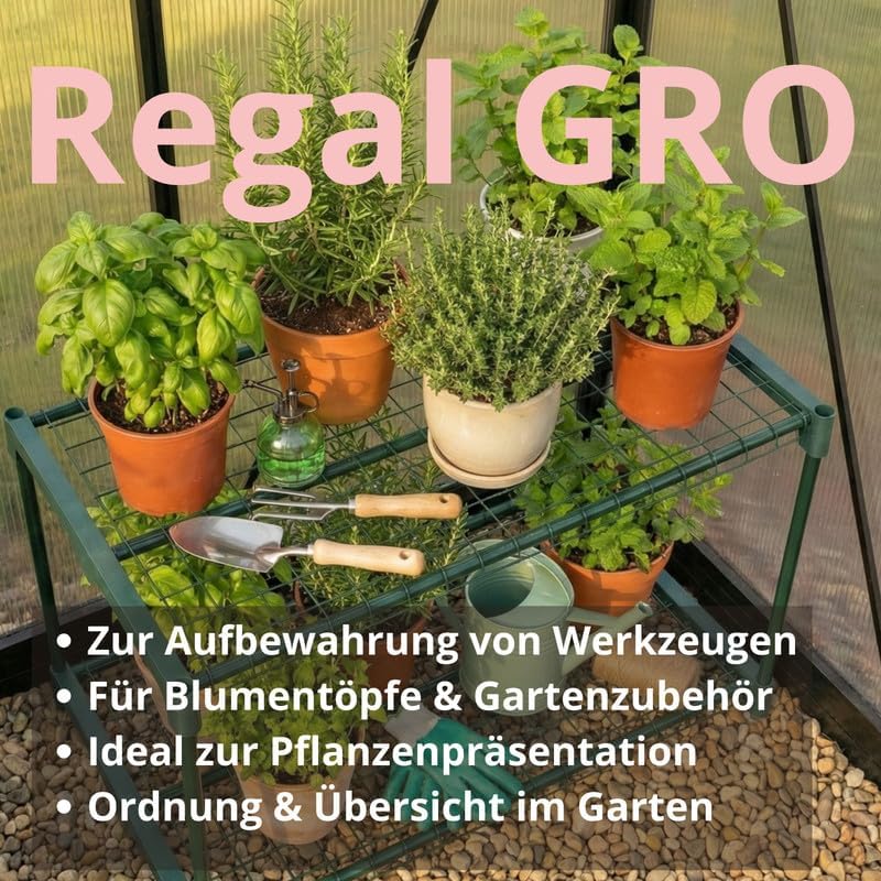 Pflanzenregal - Gartenregal 69x49x39 2er Set Pflanzenständer - Blumenständer Metall - Leiterregal -