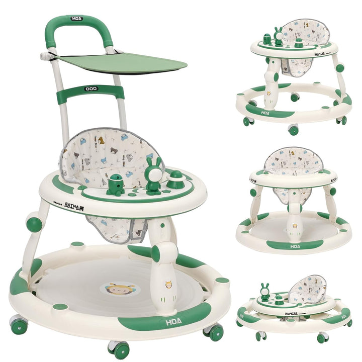 3in1 Lauflernhilfe Babywalker Baby jumper Lauflernwagen mit Sonnenblende,360°-Lautlosrädern,Spielcen