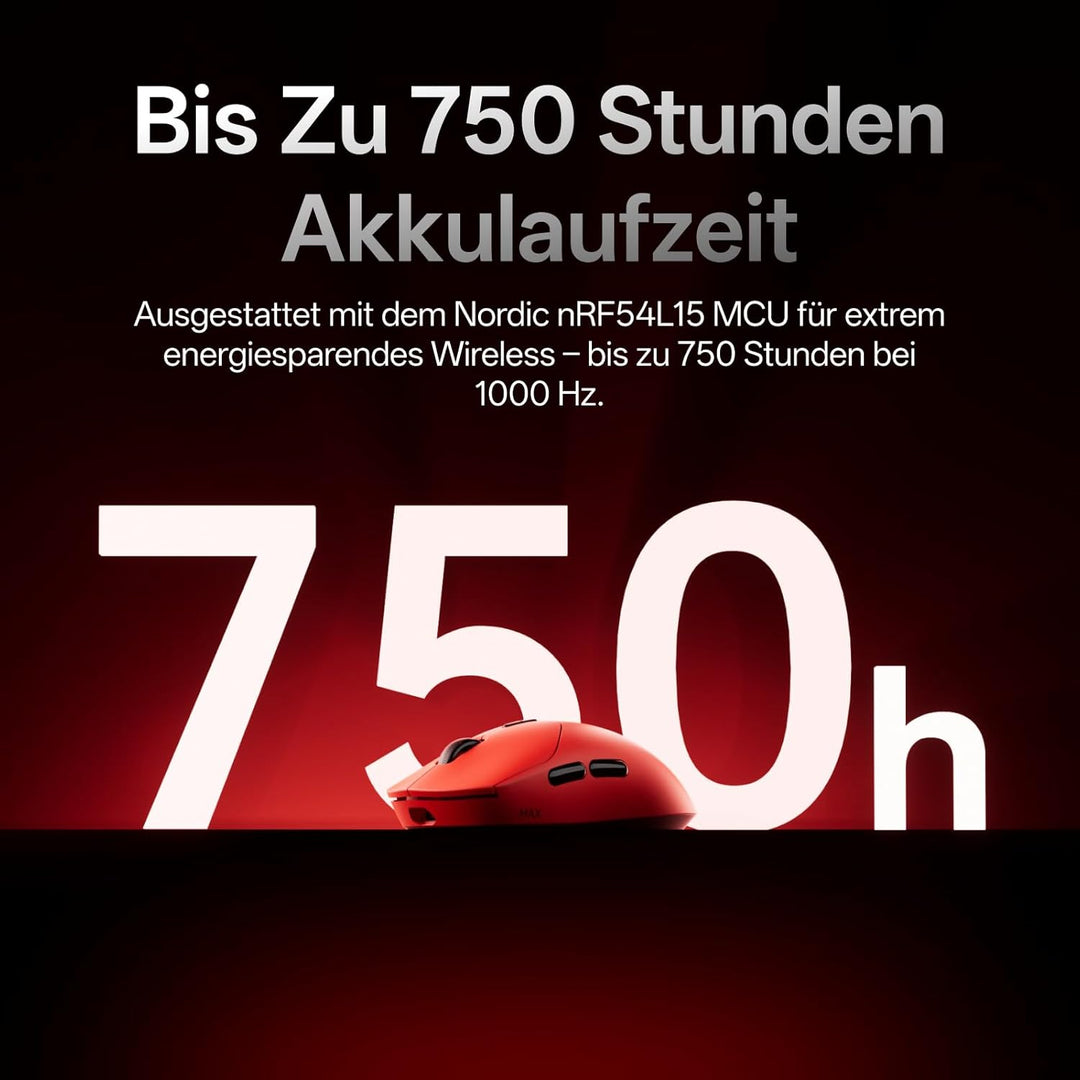 Rapoo VT2 MAX Kabellose Gaming-Maus, 30K DPI Sensor, echte 8000Hz Abfragerate, 53g Ultraleicht, 750