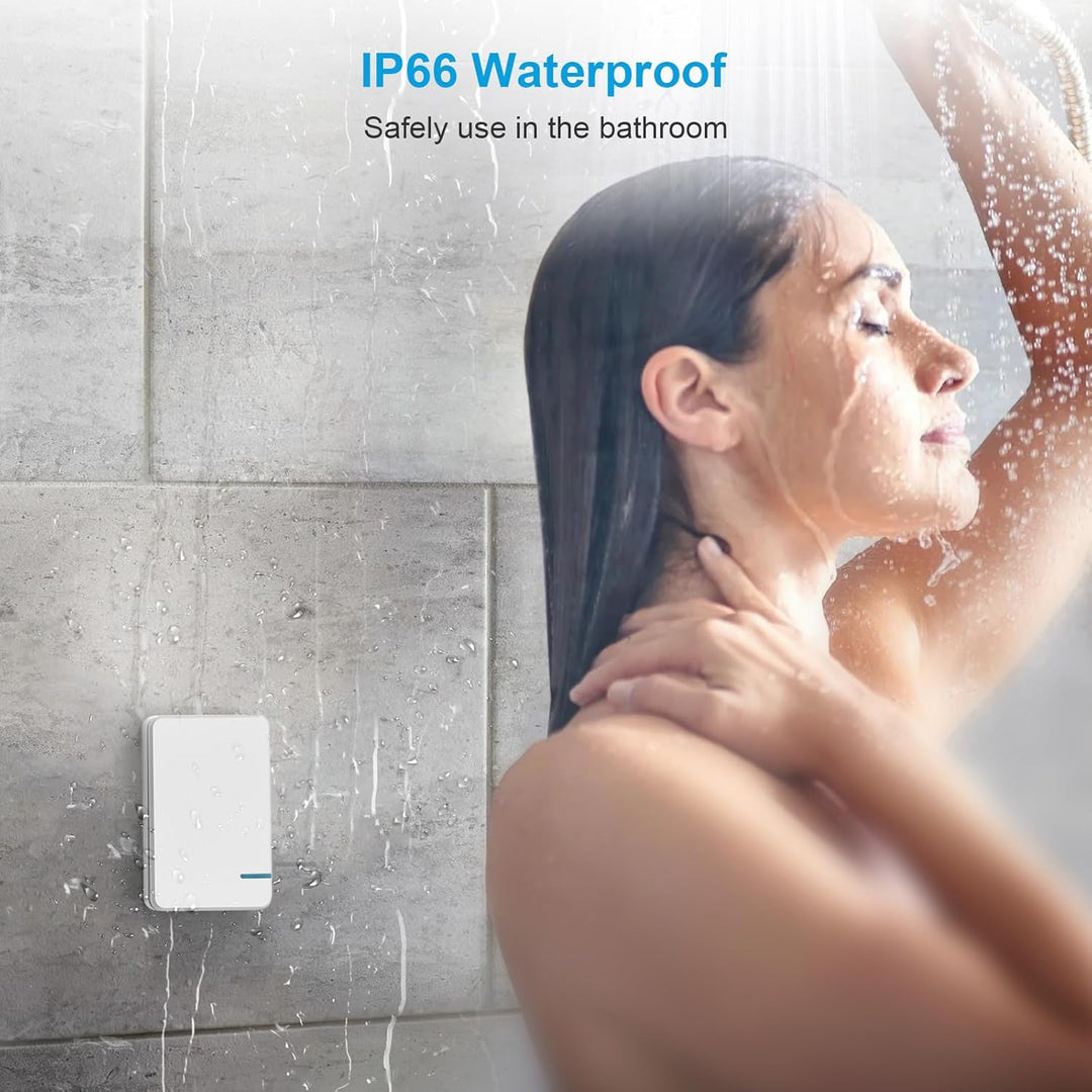 Funkschalter, 230V Thinkbee Wireless Lichtschalter Set mit Funk Fernbedienung, Wasserdicht Staubdich