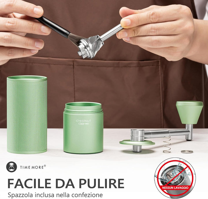 Chestnut C3 ESP PRO, TIMEMORE Kaffeemühle Manuell, Upgrade Integrierte Ganzmetallgehäuse, Handkaffee