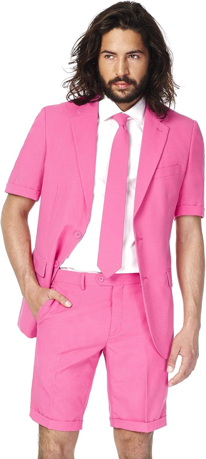 OppoSuits Herren Men Suit Business-Anzug Hosen-Set, 46 Mr.pink