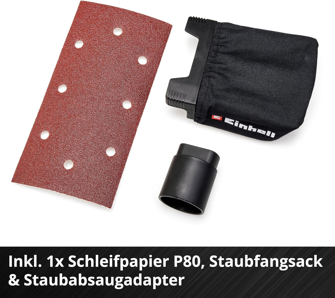 Einhell Akku-Schwingschleifer TC-OS 18/187 Li Solo Power X-Change (Lithium-Ionen, Micro-Klett, Griff