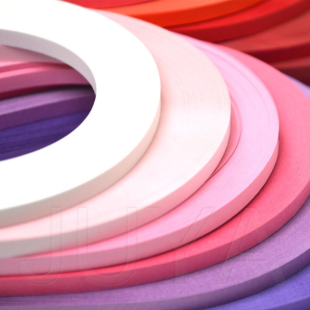 JUYA Papier Quilling Set bis zu 42 Farben eine Farbe und 100 Streifen pro Packung 2/3/5/7/10mm Breit